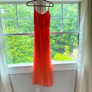 Bisou Bisou coral colored gown size 4